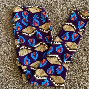 LulaRoe S’mores leggings (TC)